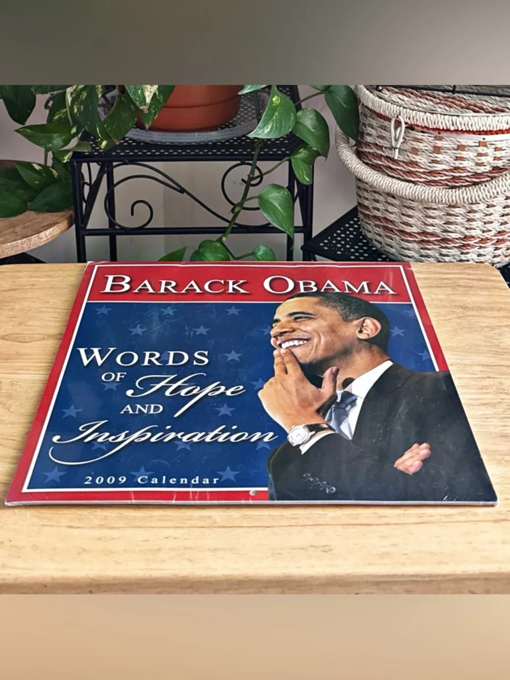 Barack Obama 2009 Wall Calendar Words of Hope and Inspiration 12x12 New Sealed